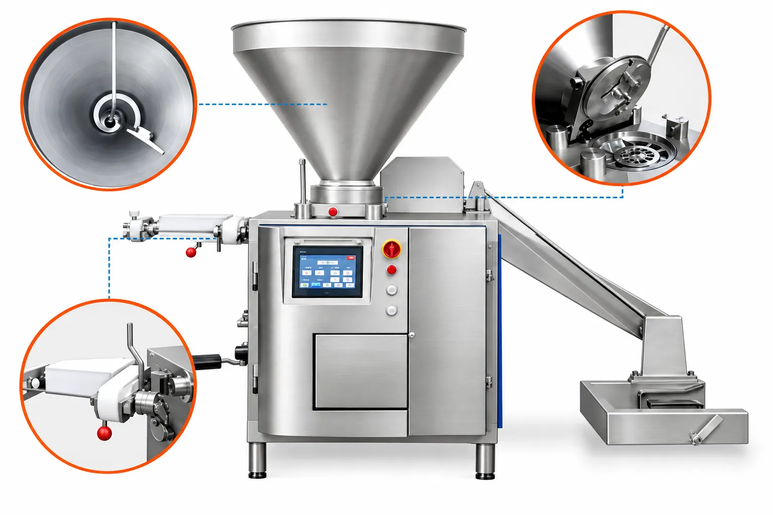 YZG-6000 filling machine detail – vacuum pump and control panel