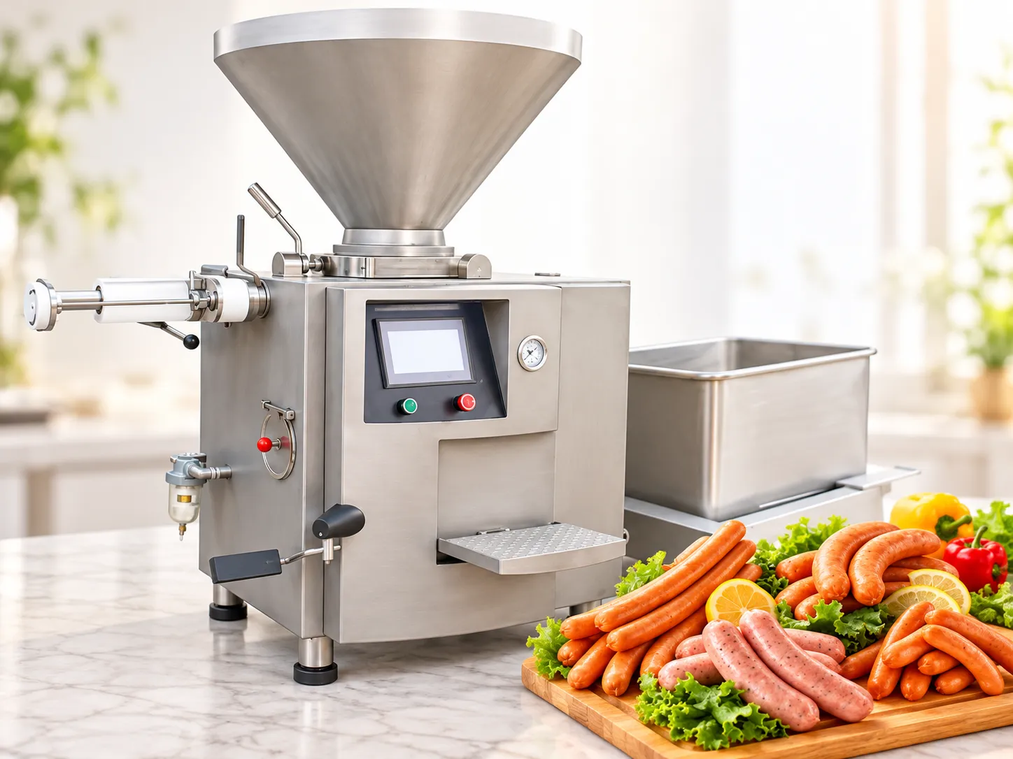 Vane-Type Vacuum Filling Machine YZG-6000 – Ever Power Meat Processing Equipment